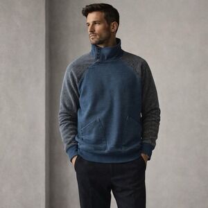 Kapital Sashiko Sleeve Sweatshirt Indigo Pullover‎ Made Japan Size 3 L Blue